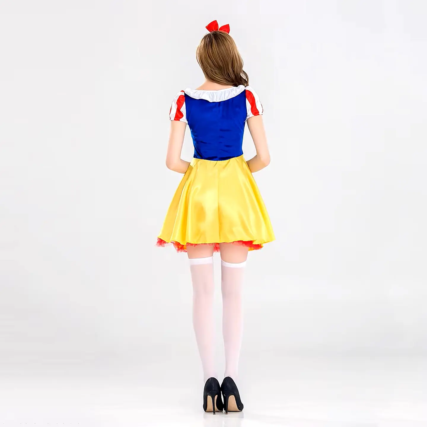 Disfraz Halloween Blanca Nieves mujer Adulto incluye cintillo talla S/M 5