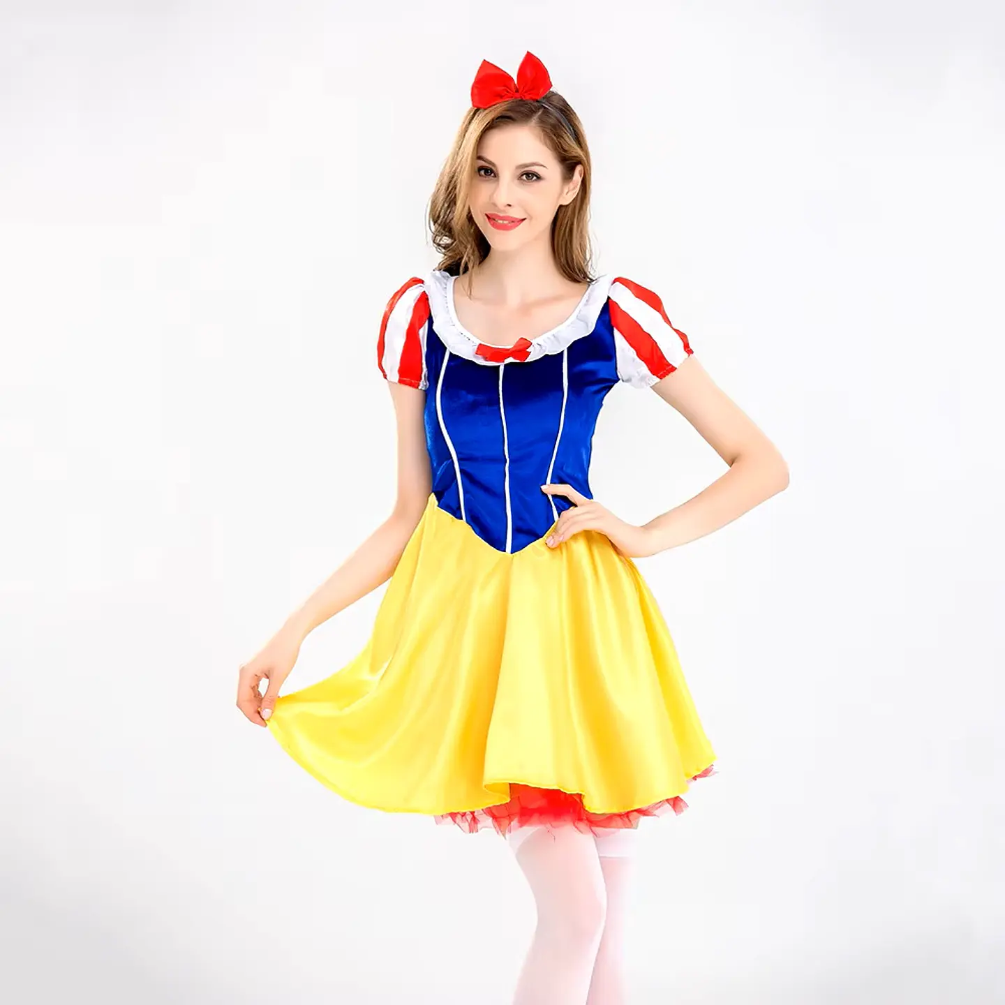 Disfraz Halloween Blanca Nieves mujer Adulto incluye cintillo talla S/M 7