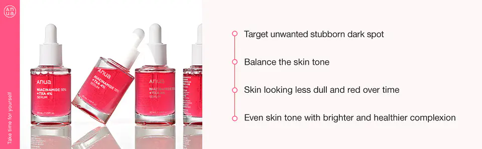 Niacinamide 10%+ TXA 4% Dark Spot Correcting Serum (ANUA) - 30ml Serum aclarante 10% niacinamida 4% ácido tranexámico y 2% arbutina 9