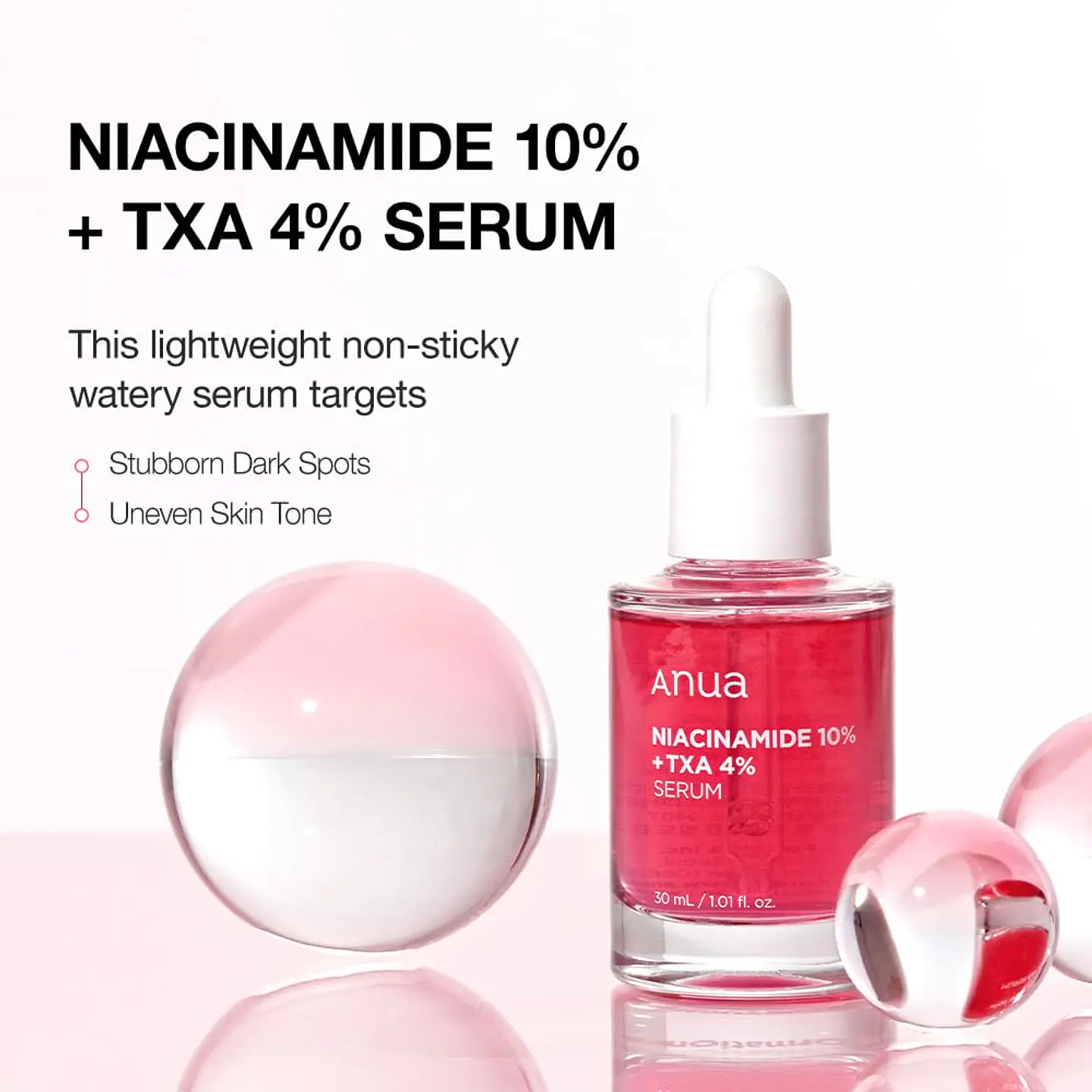 Niacinamide 10%+ TXA 4% Dark Spot Correcting Serum (ANUA) - 30ml Serum aclarante 10% niacinamida 4% ácido tranexámico y 2% arbutina 7
