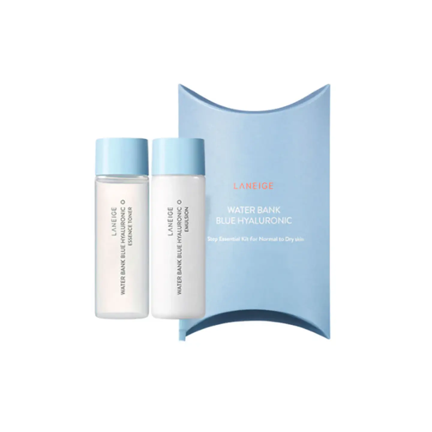 Water Bank Blue Hyaluronic 2 Step Essential Kit (LANEIGE) Set de viaje Tónico 25ml + Emulsión 25 ml para pieles normales a secas 1
