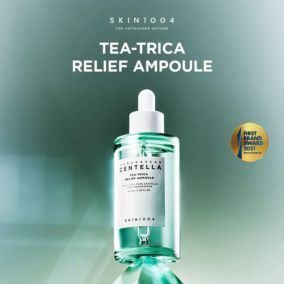 Madagascar Centella Tea-trica Relief Ampoule (SKIN1004) - 100ml Serum anti acné árbol de té + centella asiática 11