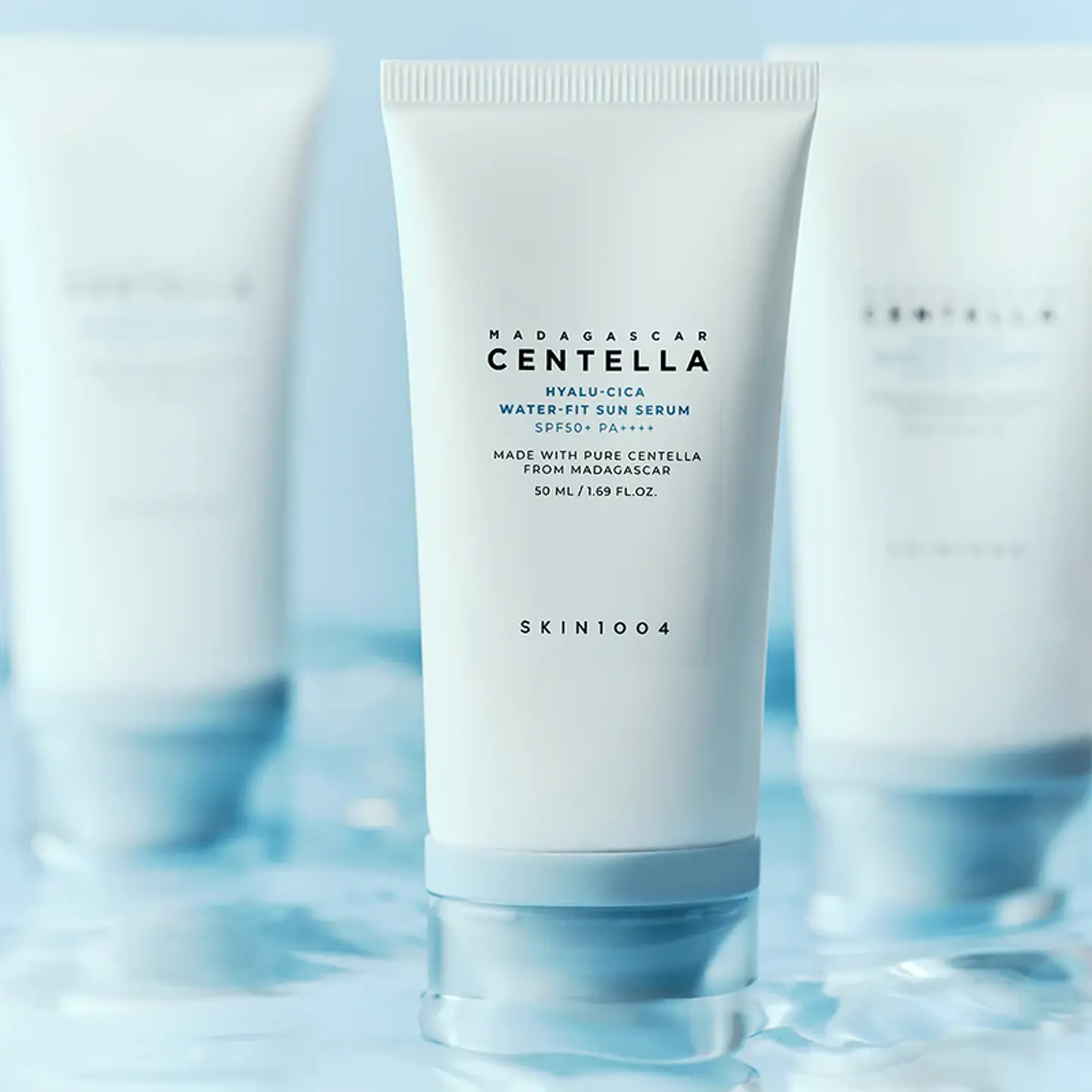 Madagascar Centella Hyalu-cica Sun Serum (SKIN1004) - 100 ml Tamaño Jumbo Protector solar ligero pieles sensibles  6