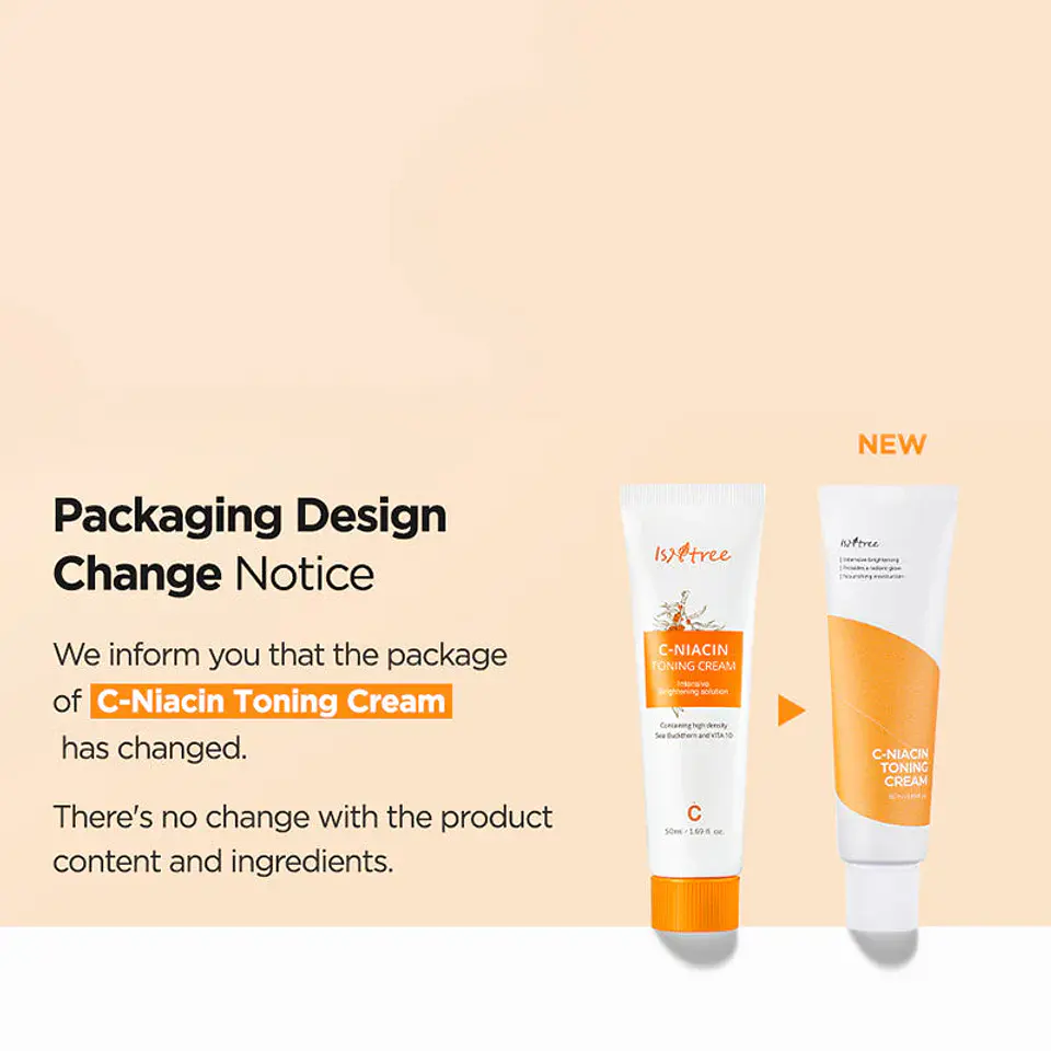 C-Niacin Toning Cream (Isntree) -50ml Crema aclarante vitamina C y Niacinamida 8