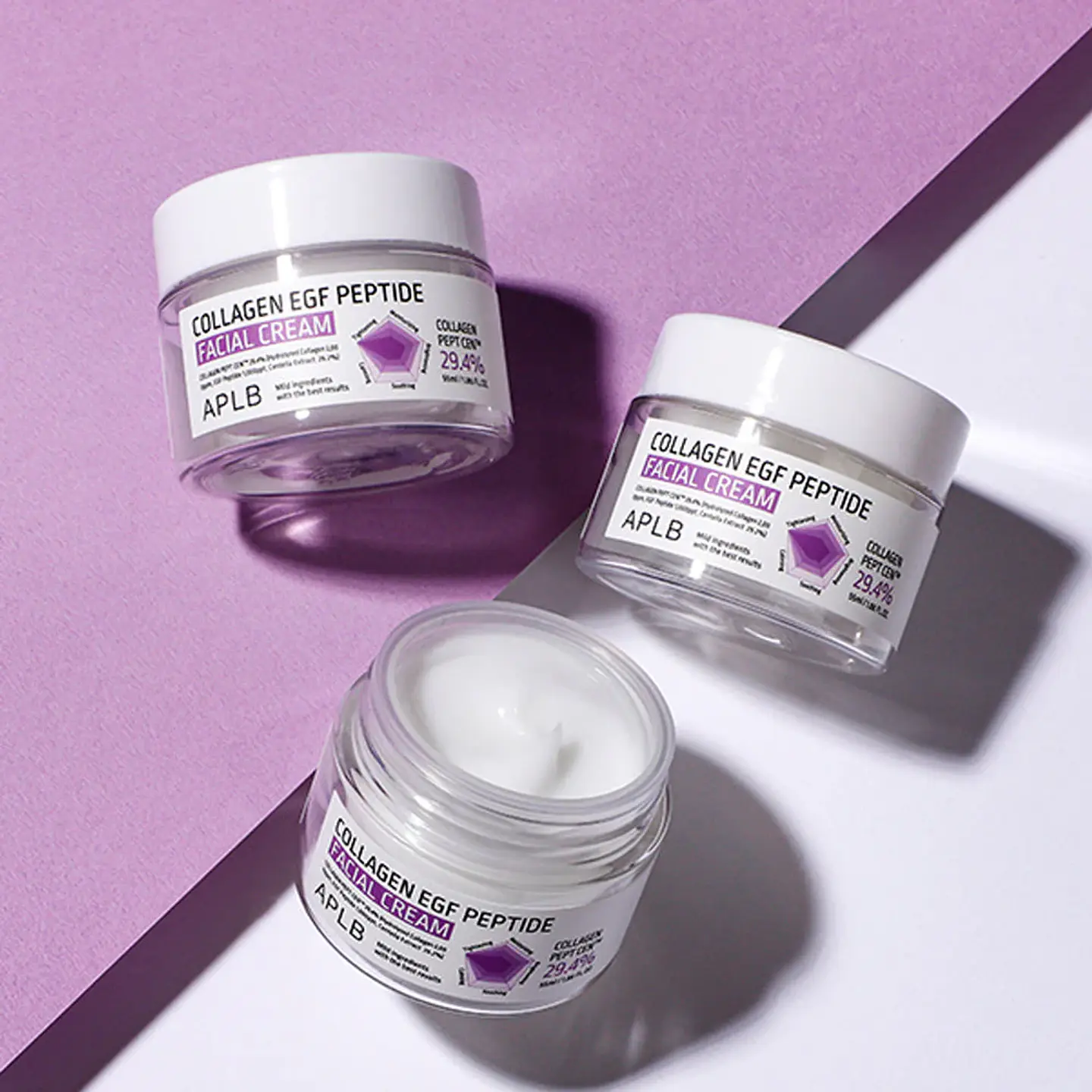 Collagen EGF Peptide Facial Cream (APLB) - 55ml Crema antiedad con colágeno, péptidos y centella asiática 3