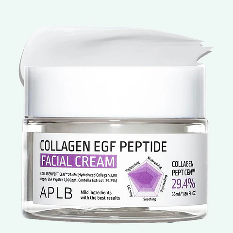 Collagen EGF Peptide Facial Cream (APLB) - 55ml Crema antiedad con colágeno, péptidos y centella asiática