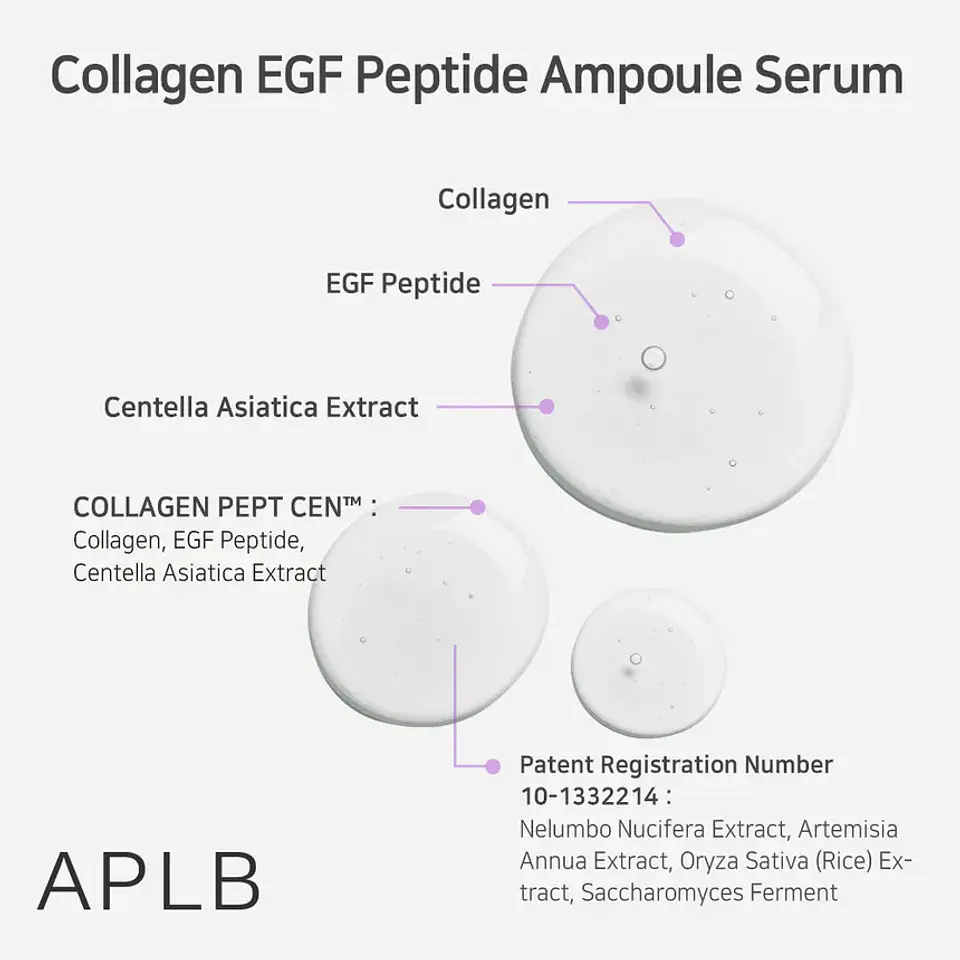 Collagen EGF Peptide Ampoule Serum (APLB) - 40ml Serum antiedad con colágeno, péptidos y centella asiática 3