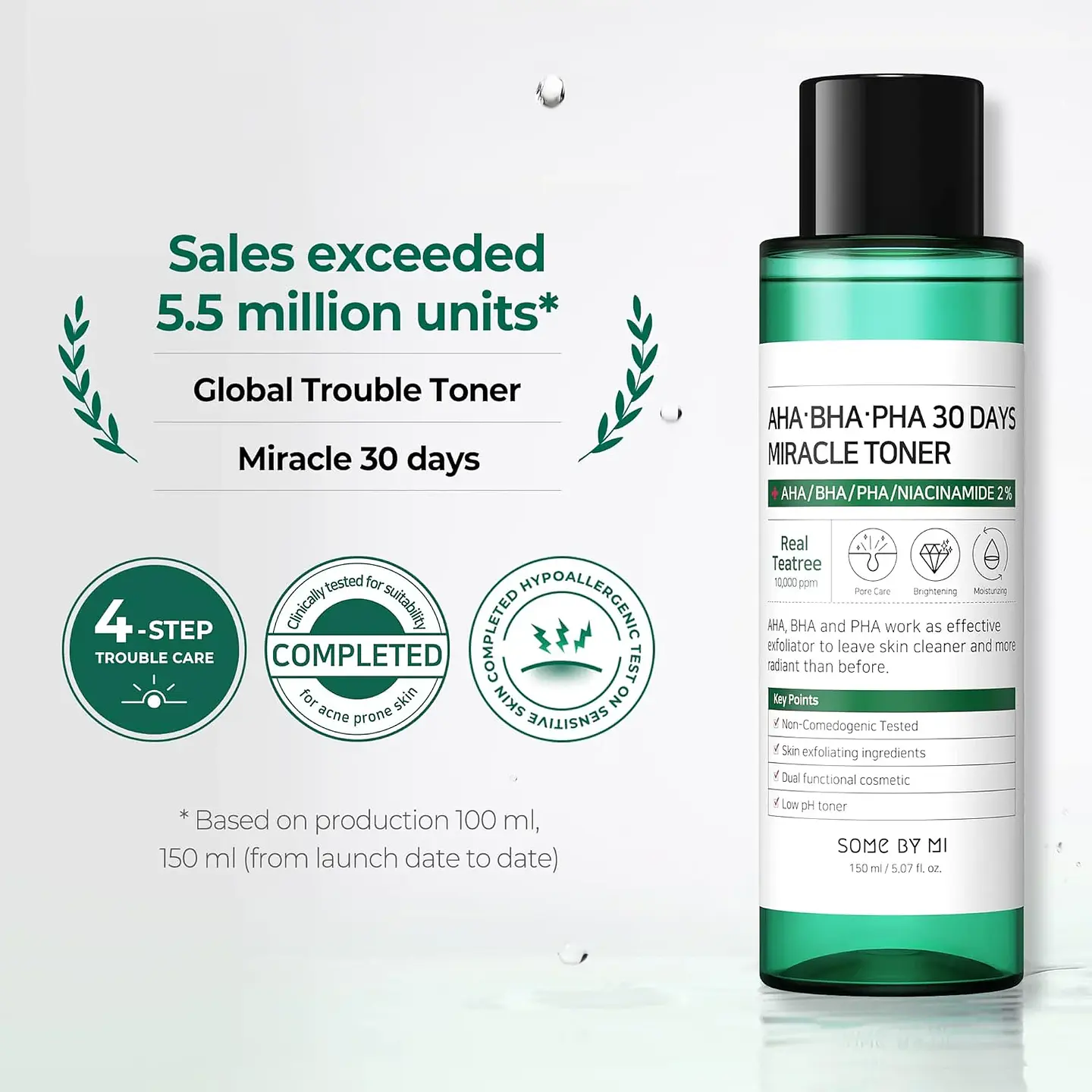 AHA BHA PHA 30 Days Miracle Toner (Some By Mi) - 150ml Tónico para pieles con problemas 17