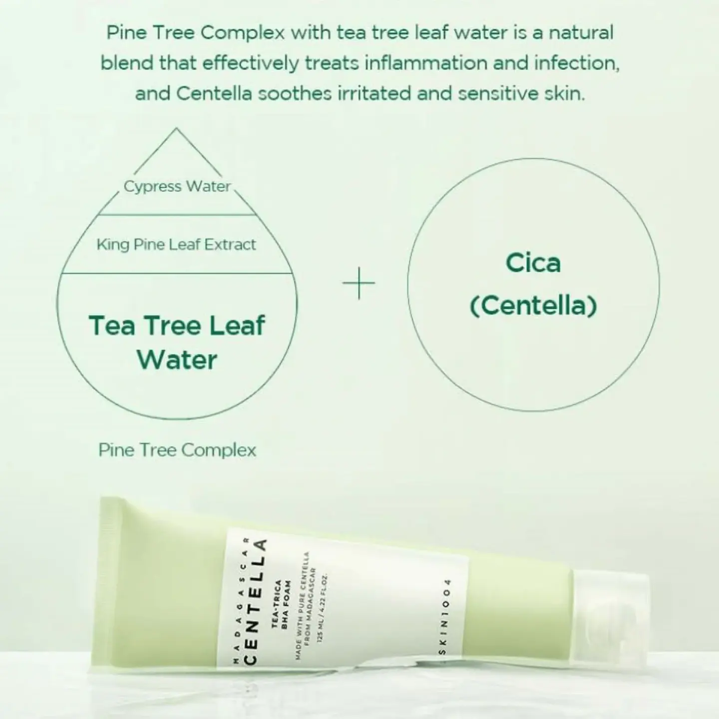 Madagascar Centella Tea-Trica Bha Foam (SKIN1004) - 125ml Espuma limpiadora pieles grasas y con acné 6