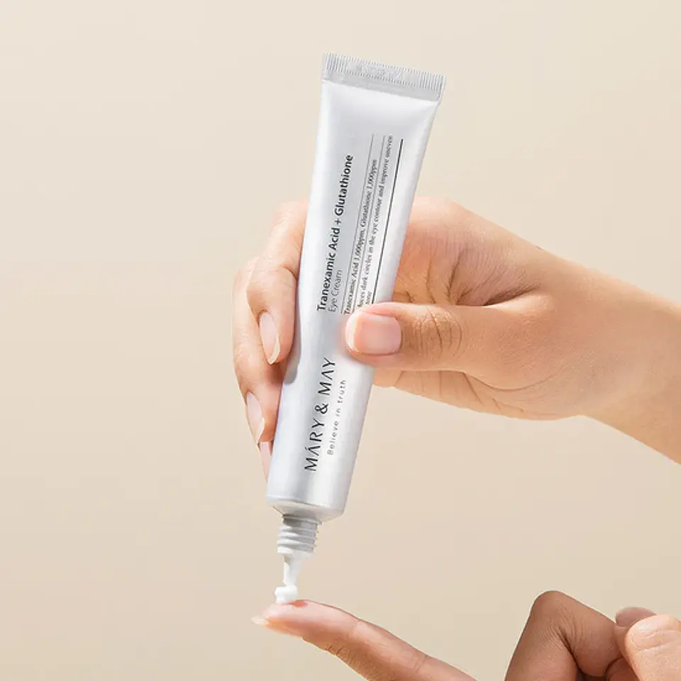 Tranexamic Acid + Glutathione Eye Cream Special Set (Mary & May) -30ml + 12ml + 12ml Crema aclarante ojeras contorno ojos 10