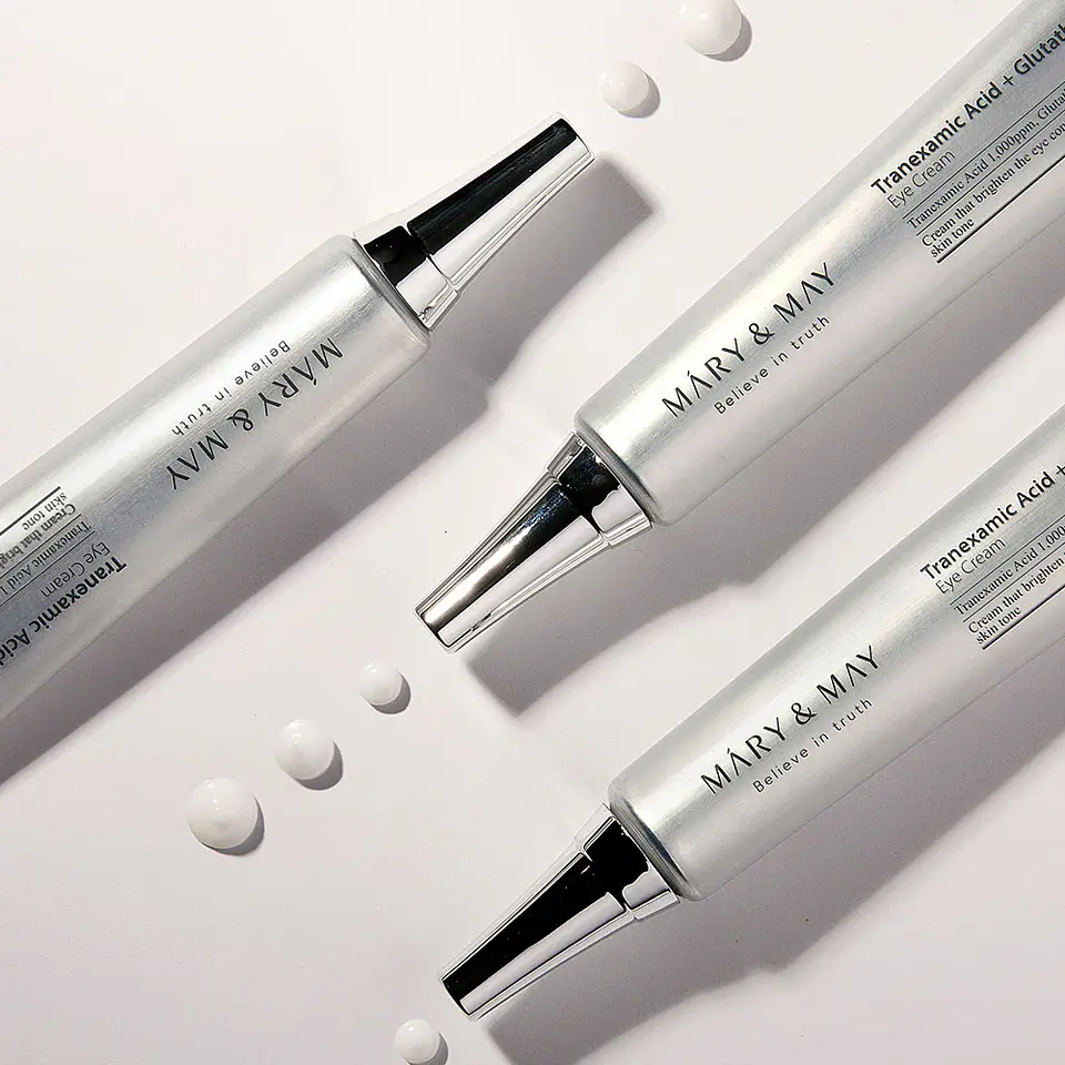 Tranexamic Acid + Glutathione Eye Cream Special Set (Mary & May) -30ml + 12ml + 12ml Crema aclarante ojeras contorno ojos 3