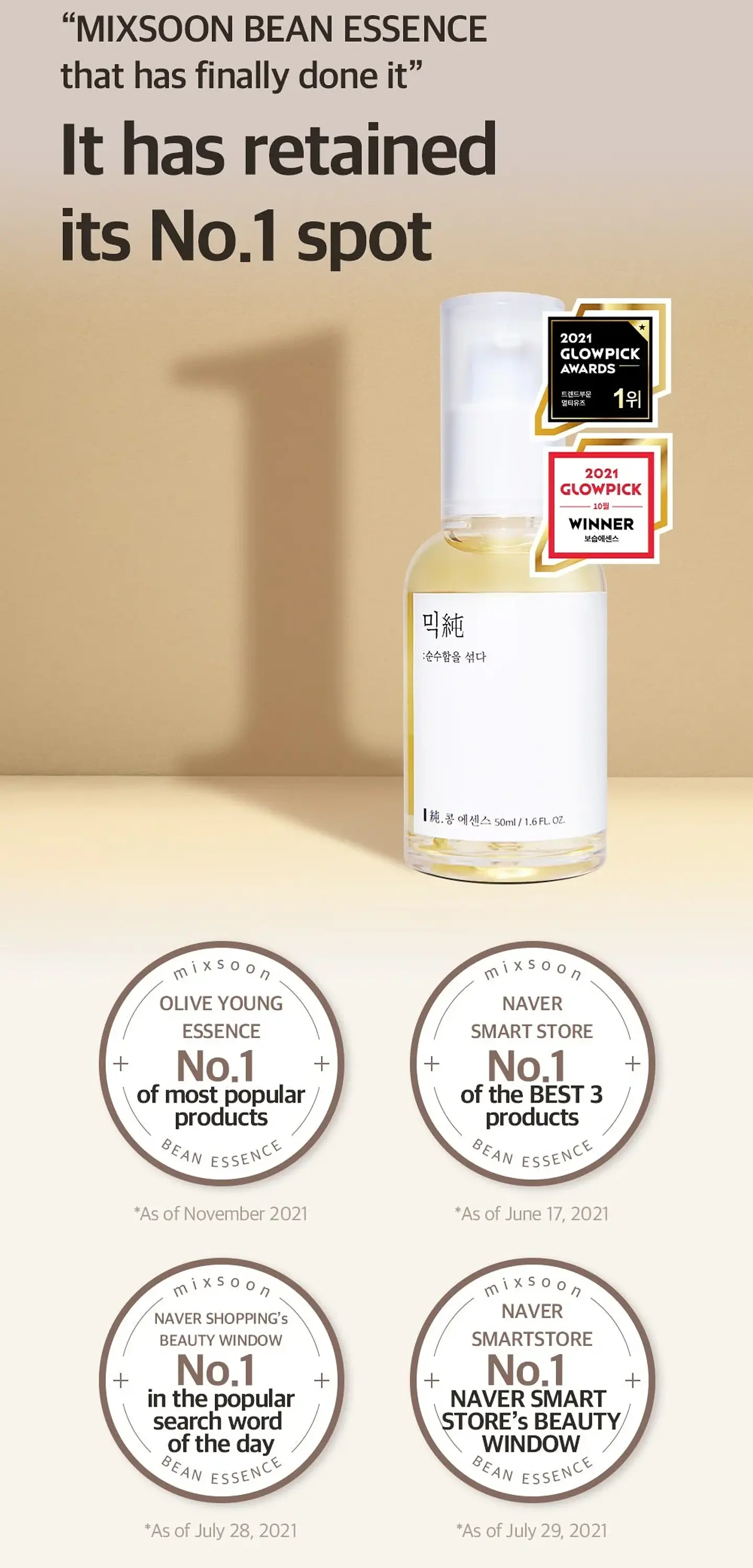 Bean Essence (Mixsoon) - 50ml Esencia antiedad y exfoliante suave con soja fermentada 12