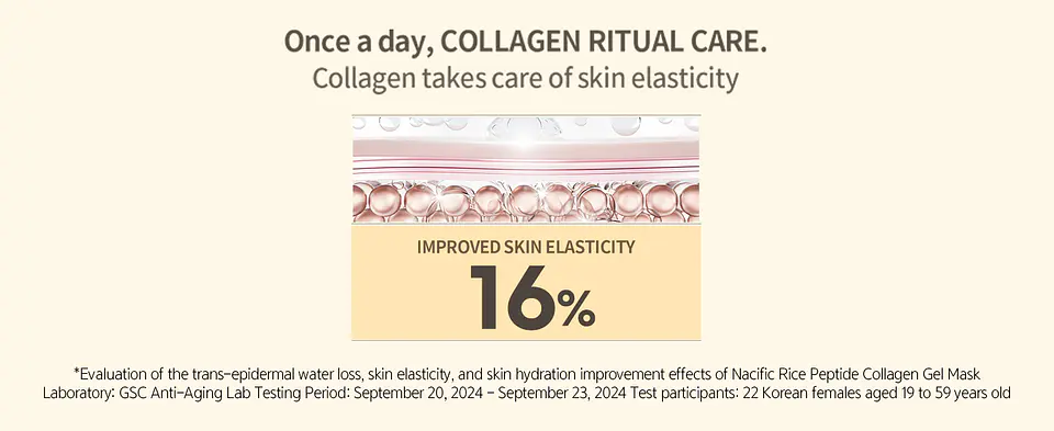 Rice Pepta Collagen Gel Mask (NACIFIC) - Set de 4 unidades Mascarillas gel antiedad efecto lifting 5