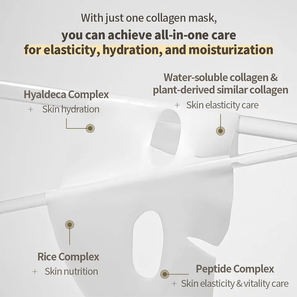 Rice Pepta Collagen Gel Mask (NACIFIC) -  Mascarilla gel antiedad efecto lifting 1 UNIDAD 8