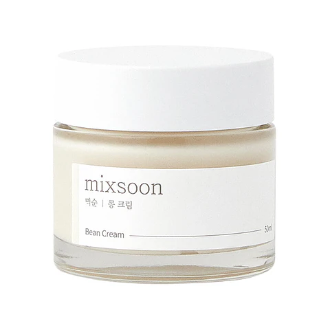 Bean Cream (Mixsoon) -50ml  Crema hidratante y exfoliante con extracto de soja fermentada