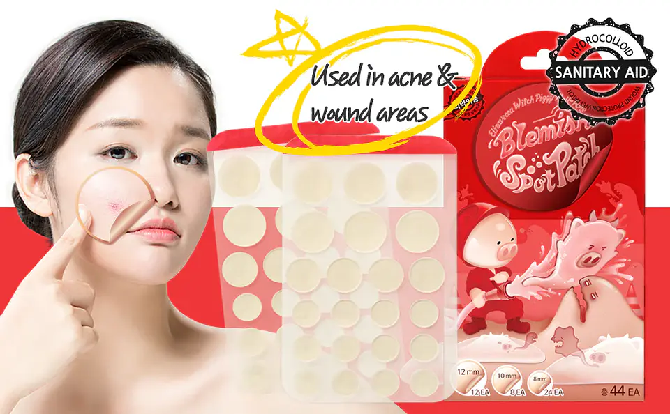 Witch Piggy Hell-Pore Blemish Spot Patch (Elizavecca) - Set de 44 Parches para las espinillas 4
