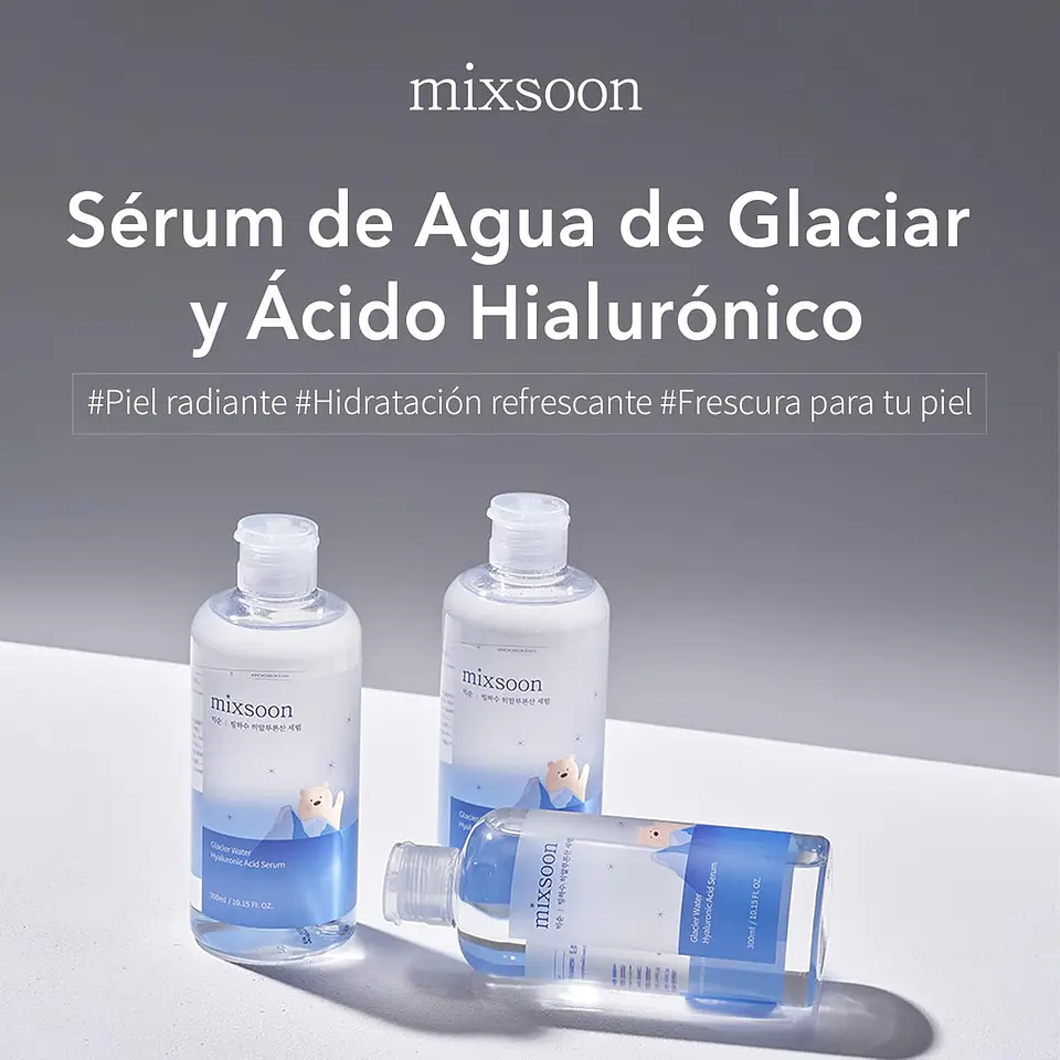  Glacier Water Hyaluronic Acid Serum (Mixsoon) - 100ml Serum hidratante con ácido hialurónico y agua de glaciar 3