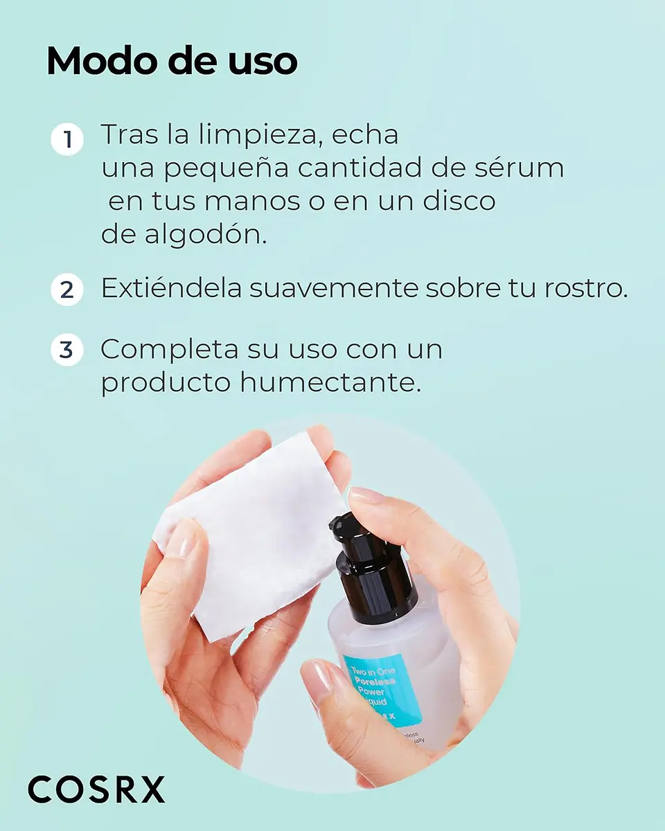 Two in One Poreless Power Liquid (COSRX) - 100ml Esencia y tónico poros dilatados  4