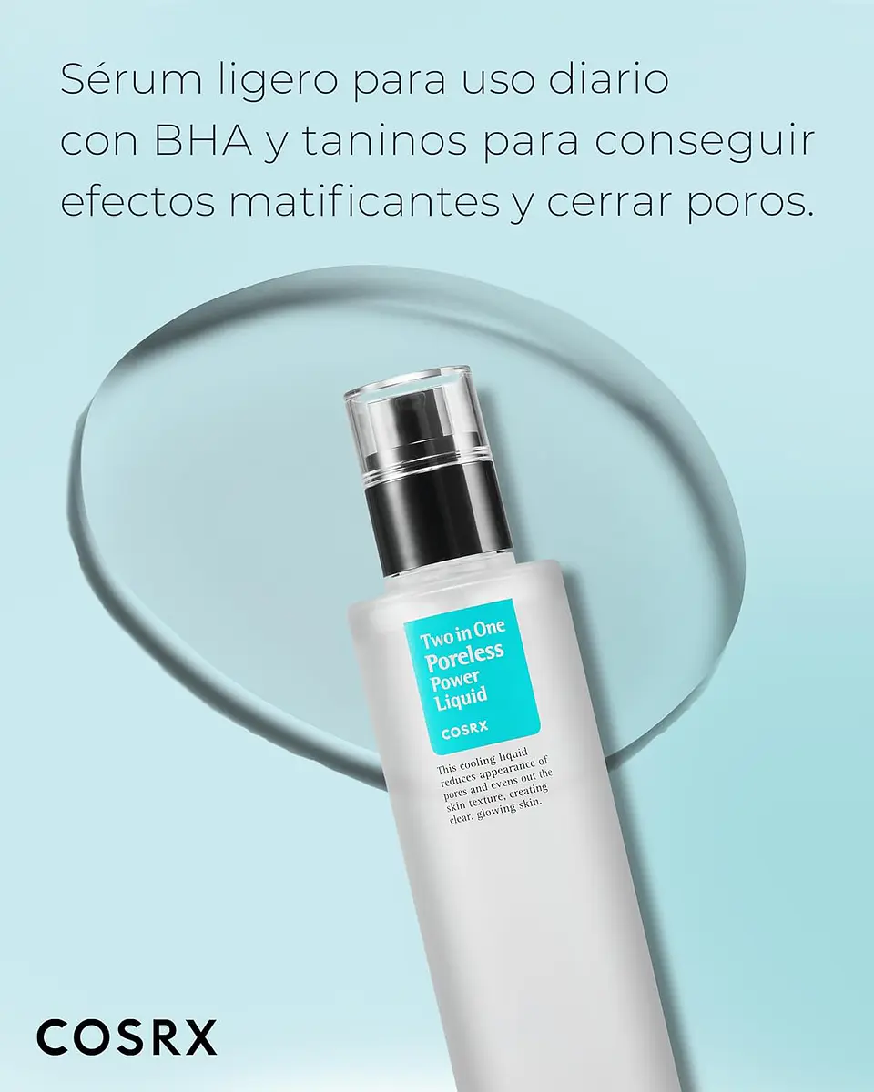 Two in One Poreless Power Liquid (COSRX) - 100ml Esencia y tónico poros dilatados  3