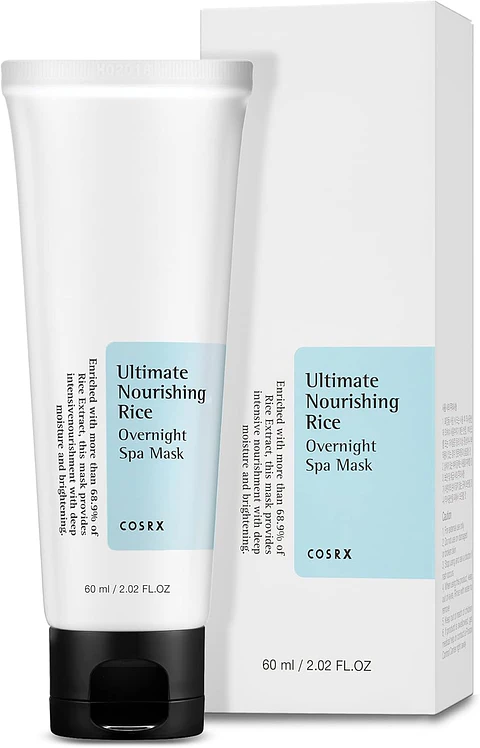 Ultimate Nourishing Rice Overnight Spa Mask (COSRX) - 60ml Mascarilla nocturna aclarante e hidratante