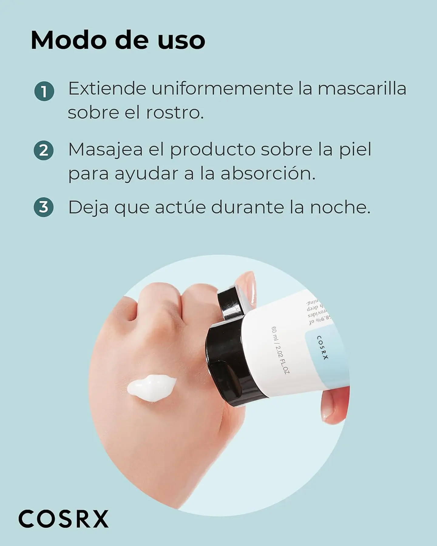 Ultimate Nourishing Rice Overnight Spa Mask (COSRX) - 60ml Mascarilla nocturna aclarante e hidratante 4