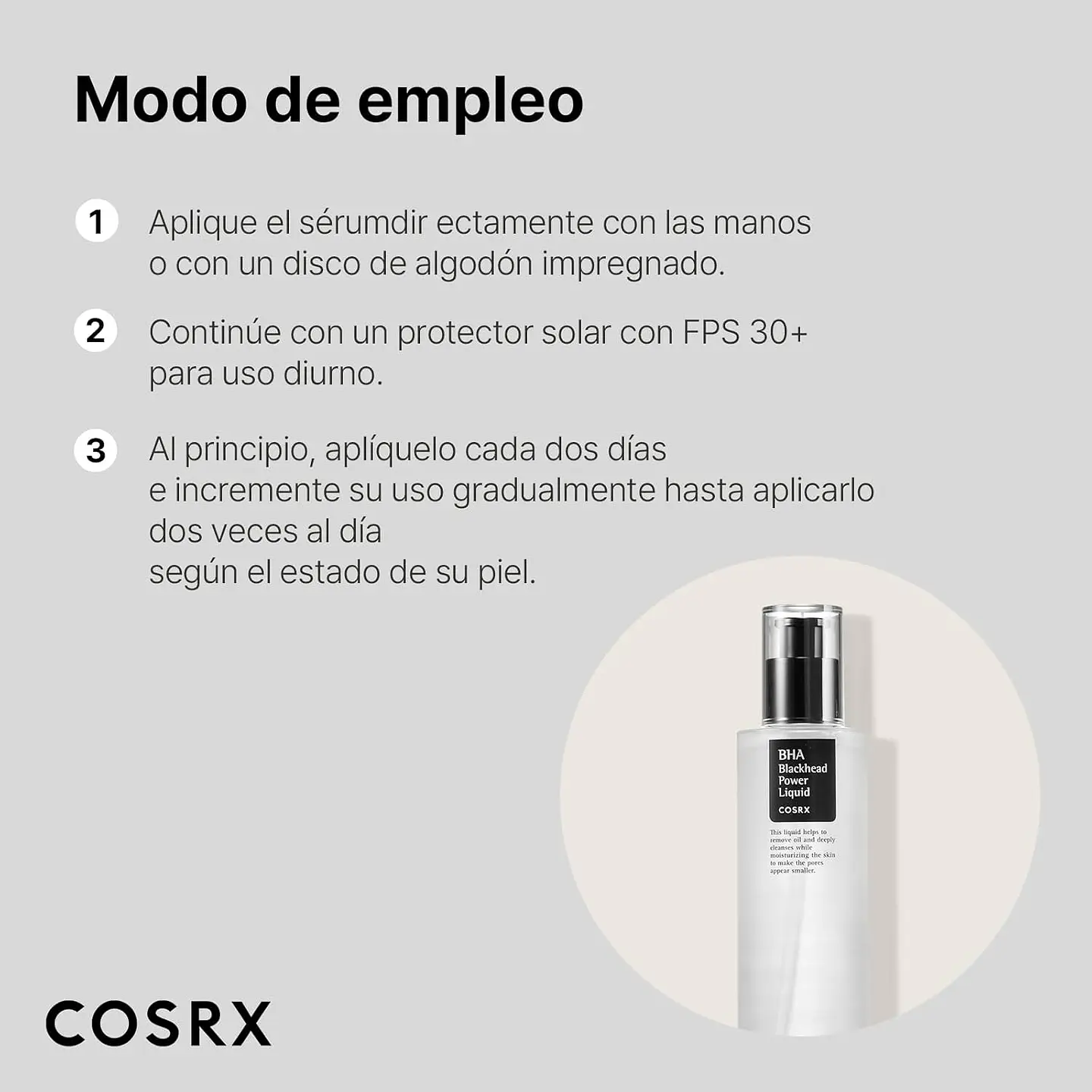 BHA Blackhead Power Liquid (COSRX) - 100ml Tratamiento puntos negros y acné 6