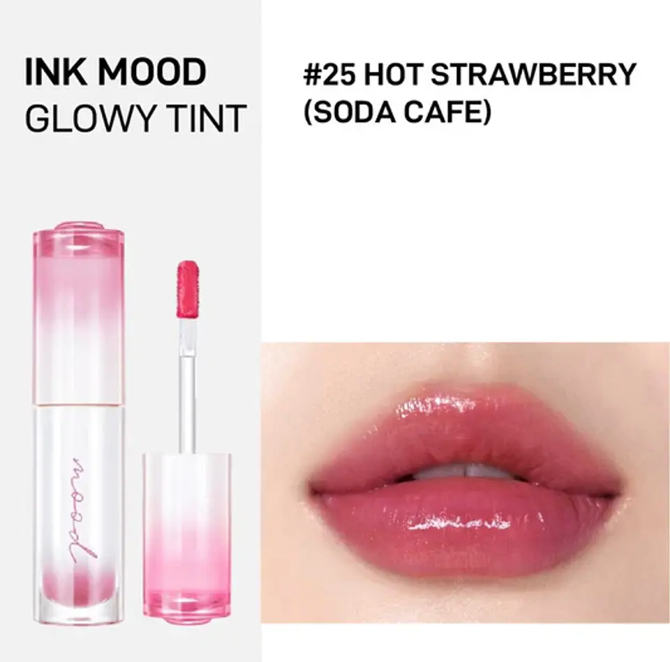 Ink Mood Glowy Tint (Peripera) - 4ml Tintes de labios con brillo 18