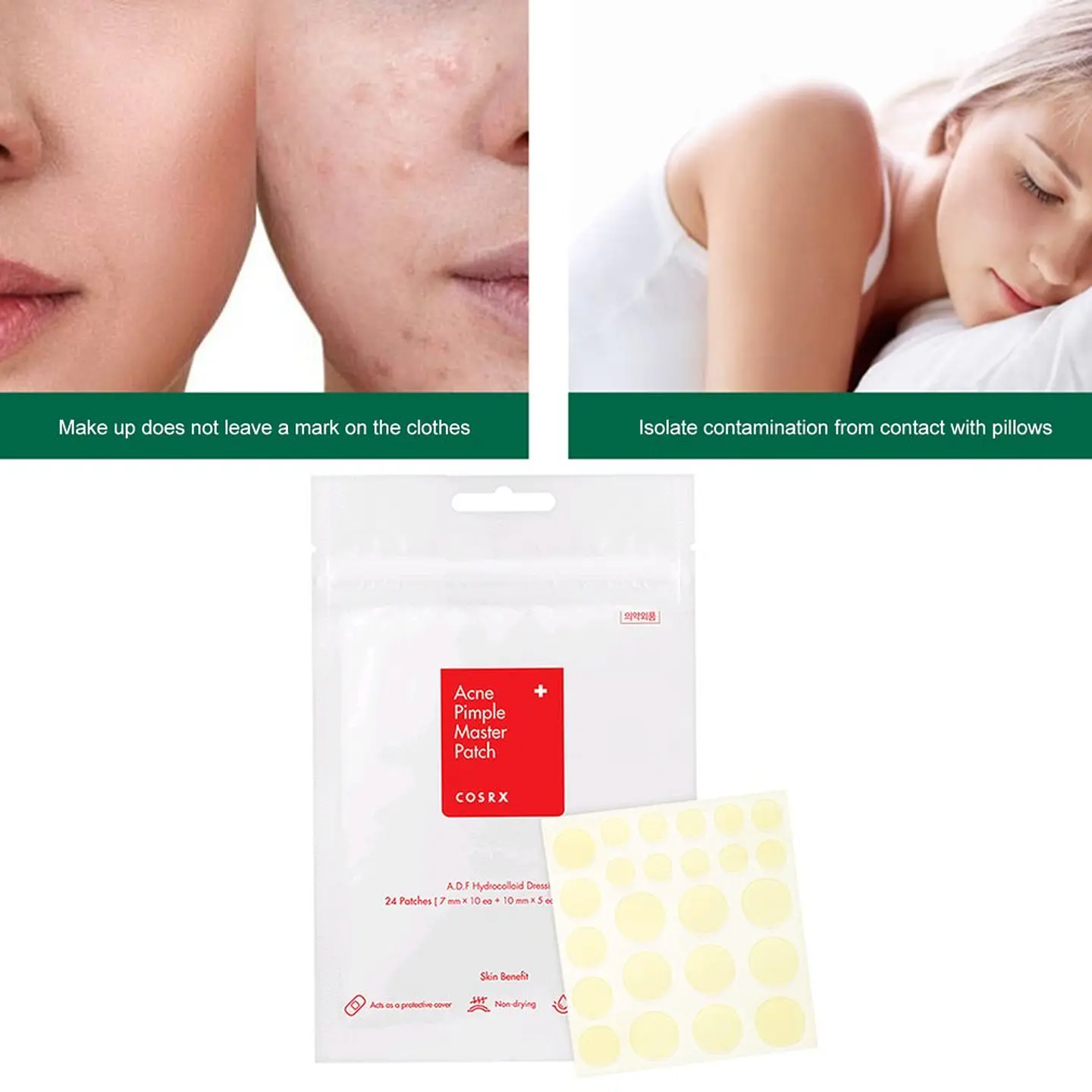 Pack de 5 Acne Pimple Master Patch (COSRX) - 5 Sobres con 24 parches hidrocoloides para espinillas 2