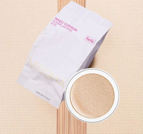 Repuesto Magic Cushion Cover Lasting Refill SPF50+/PA+++ (Missha) -  15 grs Tonos 21 y 23