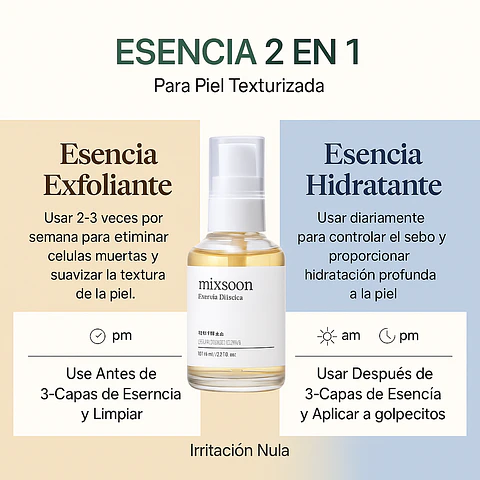 Bean Essence (Mixsoon) - 30ml Esencia ntiedad exfoliante suave e hidratante