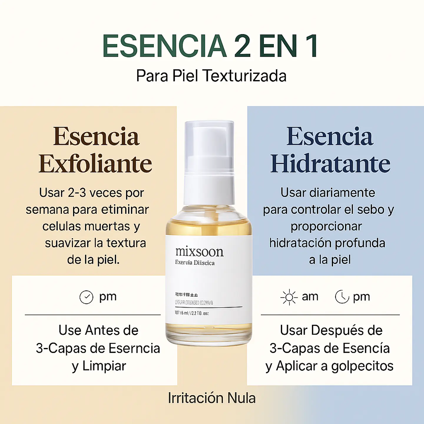 Bean Essence (Mixsoon) - 30ml Esencia ntiedad exfoliante suave e hidratante 2
