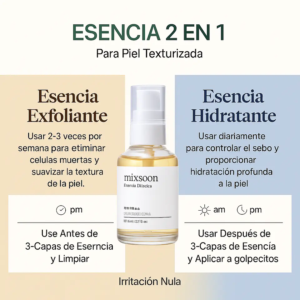 Bean Essence (Mixsoon) - 30ml Esencia ntiedad exfoliante suave e hidratante 2