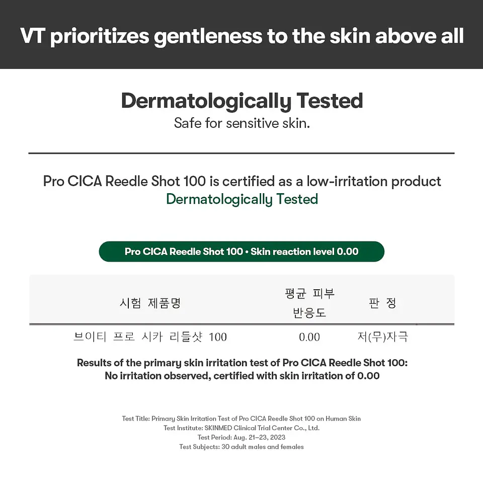 Pro Cica Reedle Shot 100 (VT Cosmetics)  - 20 o 50ml - Serum concentrado con microagujas con centella asiática  5