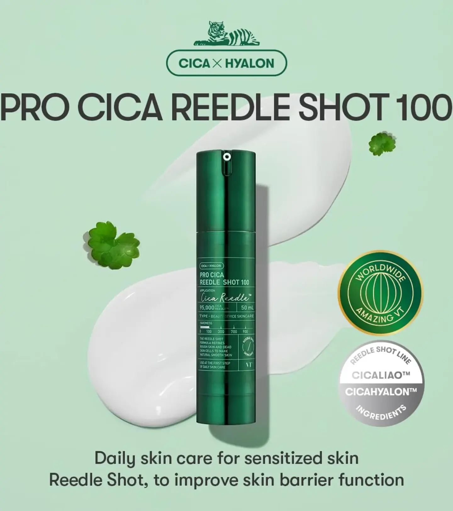 Pro Cica Reedle Shot 100 (VT Cosmetics)  - 20 o 50ml - Serum concentrado con microagujas con centella asiática  2