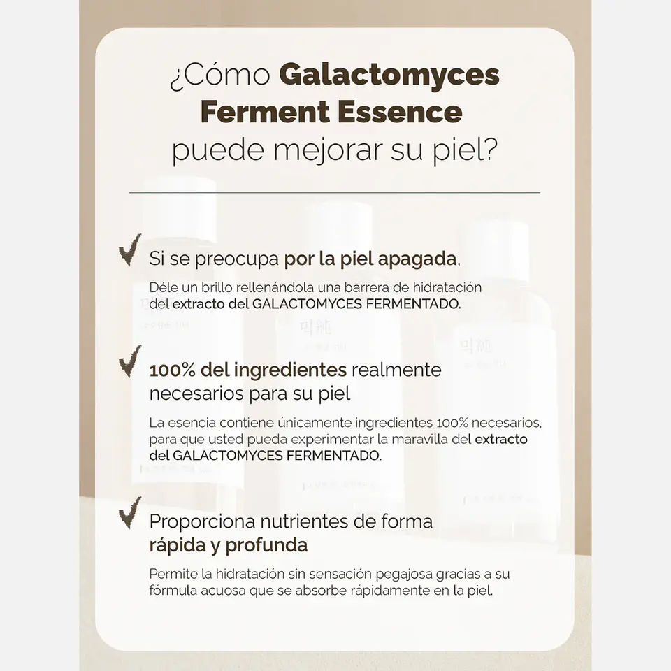Galactomyces Ferment Essence (Mixsoon) - 100 ml  - Esencia antiedad  4
