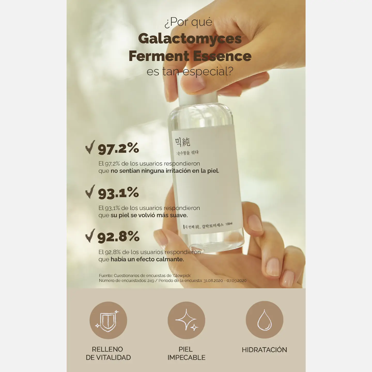 Galactomyces Ferment Essence (Mixsoon) - 100 ml  - Esencia antiedad  5