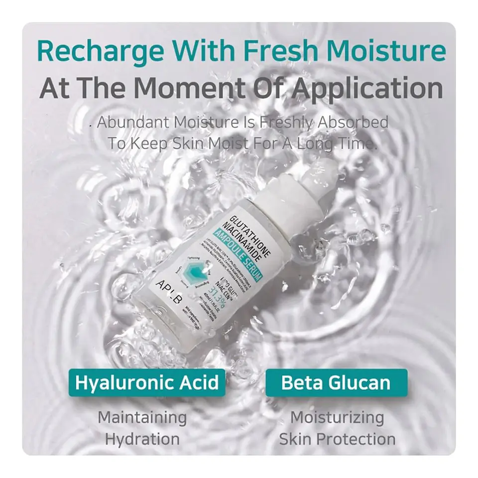 Glutathione Niacinamide Ampoule Serum (APLB) - 30ml Serum calmante y aclarante con niacinamida, centella y glutatión 6