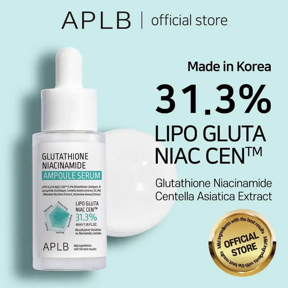 Glutathione Niacinamide Ampoule Serum (APLB) - 30ml Serum calmante y aclarante con niacinamida, centella y glutatión 8