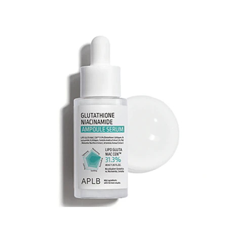 Glutathione Niacinamide Ampoule Serum (APLB) - 30ml Serum calmante y aclarante con niacinamida, centella y glutatión