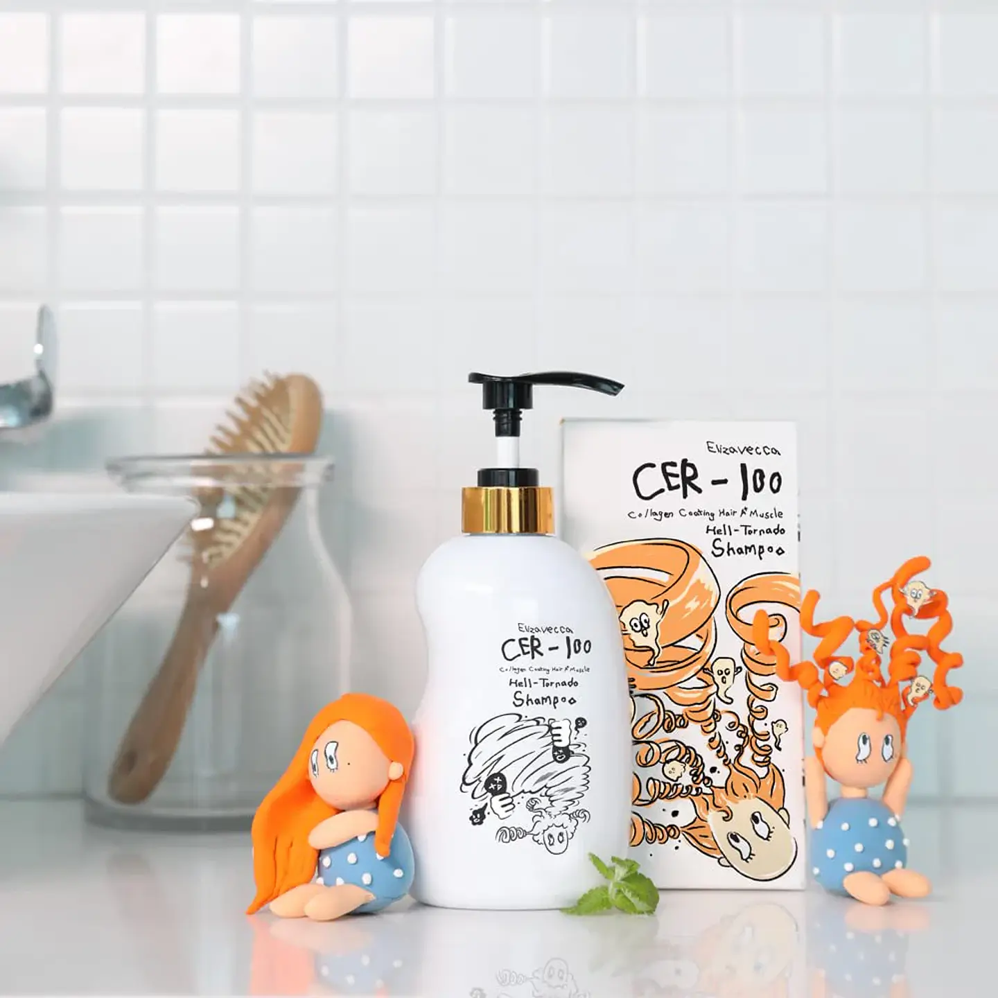 Cer-100 Collagen Coating Hair A+ Muscle Treatment Rinse (Elizavecca) -500 ml  Acondicionador cabello fortalecedor con colágeno y proteínas 7