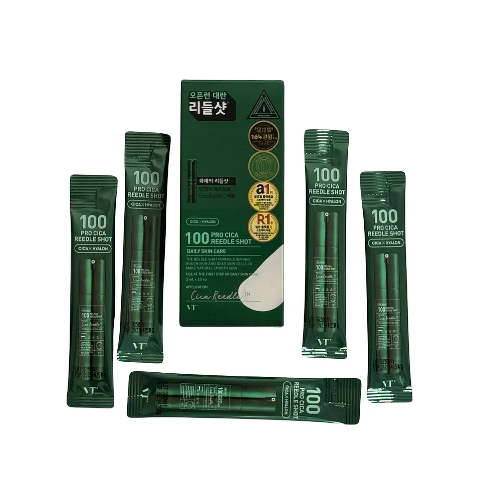Pro Cica Reedle Shot 100 (VT Cosmetics)  - 20 o 50ml - Serum concentrado con microagujas con centella asiática  9