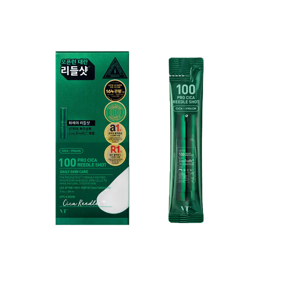 Pro Cica Reedle Shot 100 (VT Cosmetics)  - 20 o 50ml - Serum concentrado con microagujas con centella asiática  11