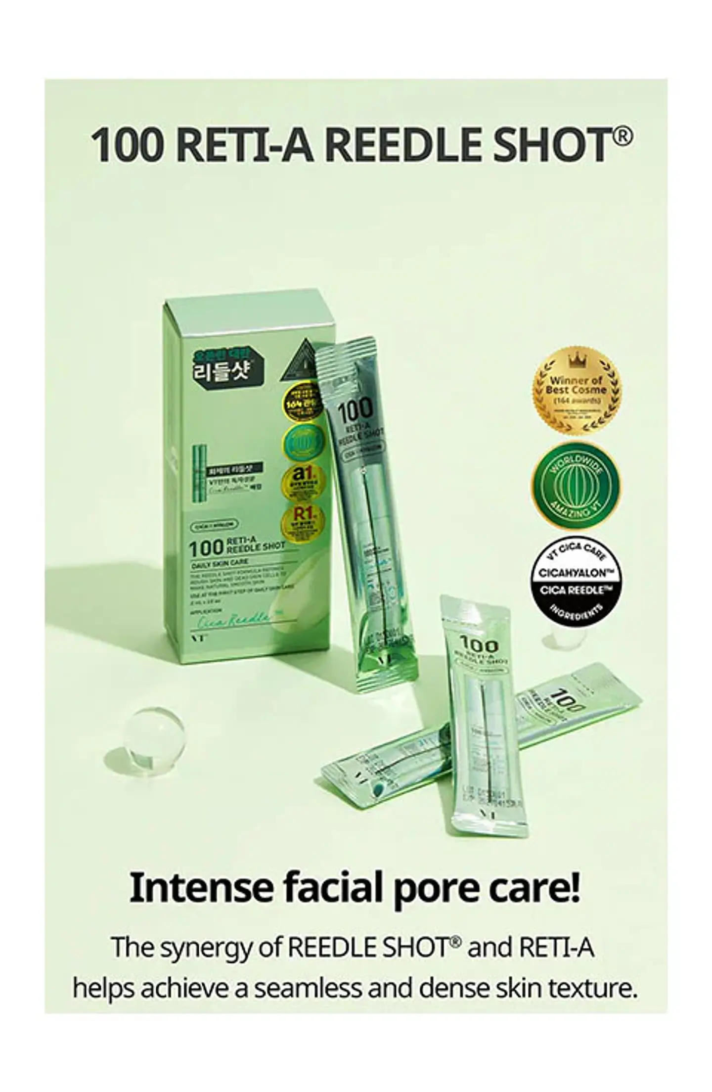 100 Reti-A Reedle Shot (VT Cosmetics) - 10 sobres de 2 ml Serum microagujas con retinol 1
