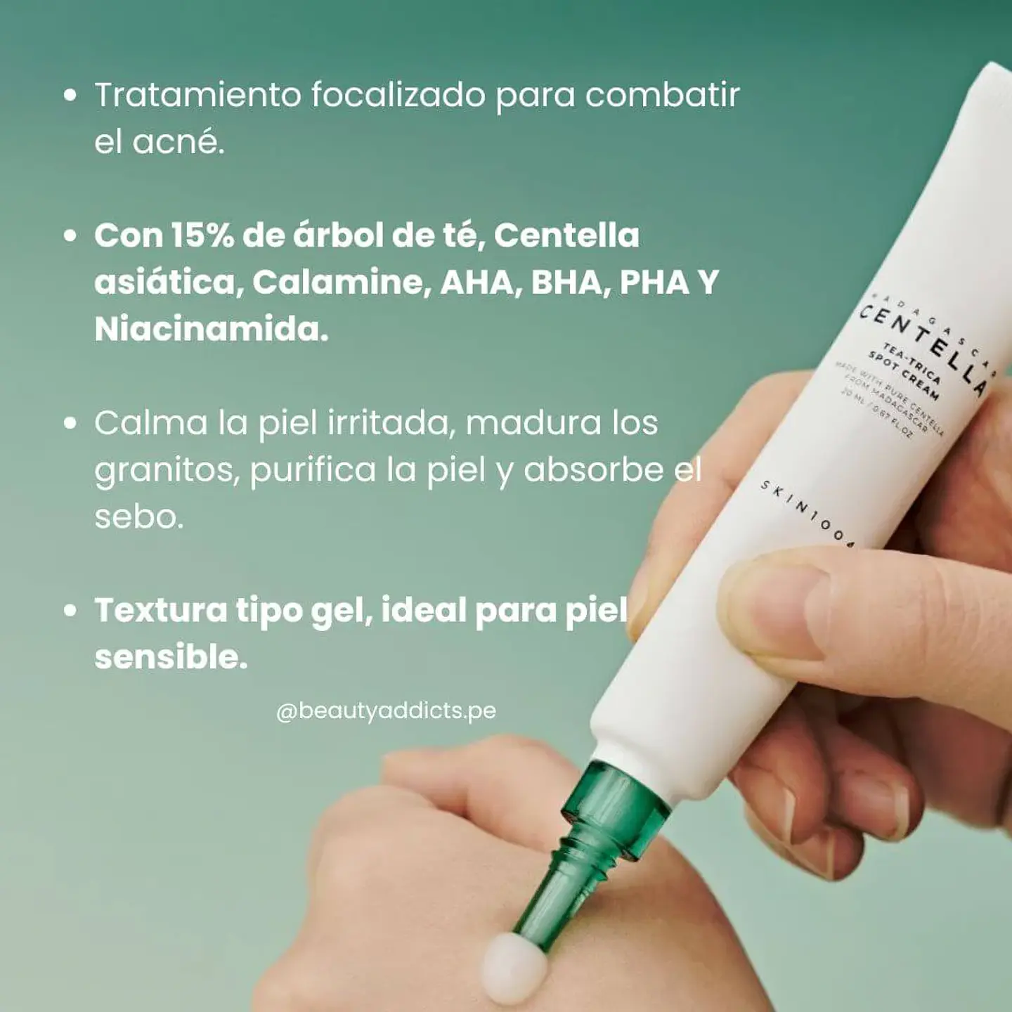 Madagascar Centella Tea-Trica Spot Cream (SKIN1004) -20ml Crema focalizada para granitos 4
