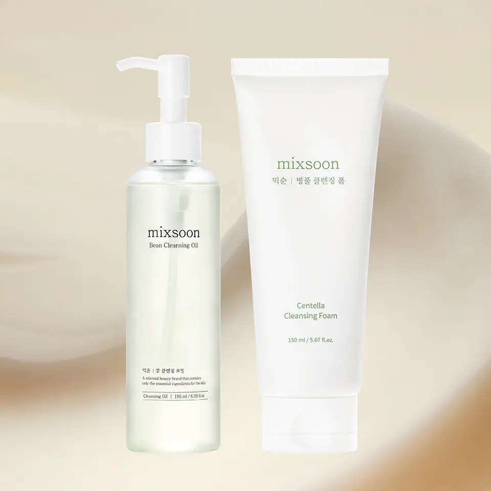 Double Cleansing Set (Mixsoon) - Set de doble limpieza Limpiador oleoso 195ml + Limpiador en espuma 150ml 2