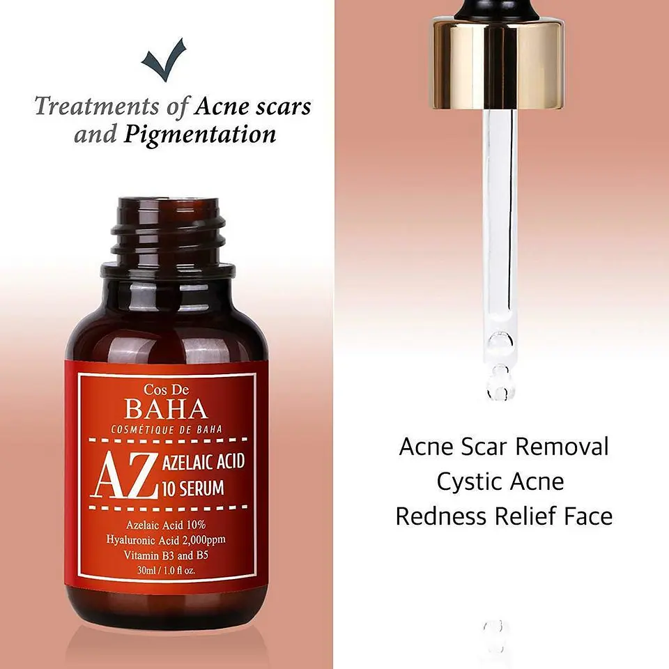 AZ Azelaic Acid 10 Serum (Cos de BAHA) - 30ml Serum 10% Ácido Azelaico anti acné exfoliante suave 16