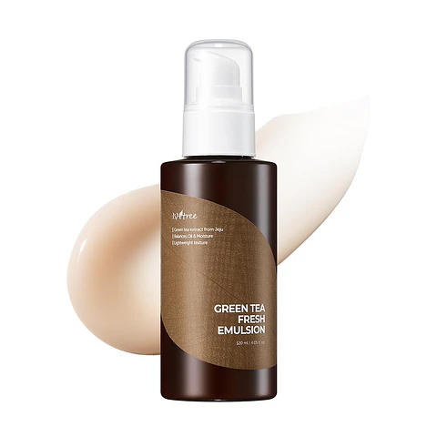Green Tea Fresh Emulsion (Isntree) -120ml Crema ligera con té verde, pieles mixtas y grasas
