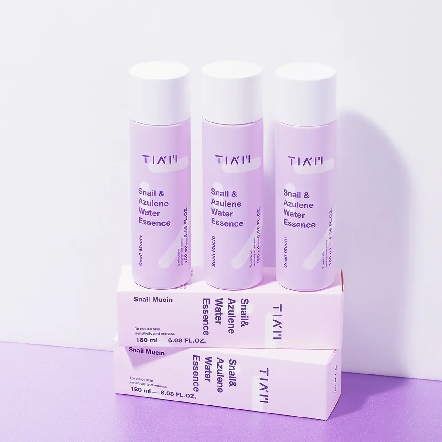 Snail & Azulene Water Essence (TIAM) - 180 ml Esencia 87% baba de caracol rosácea pieles sensibles 9