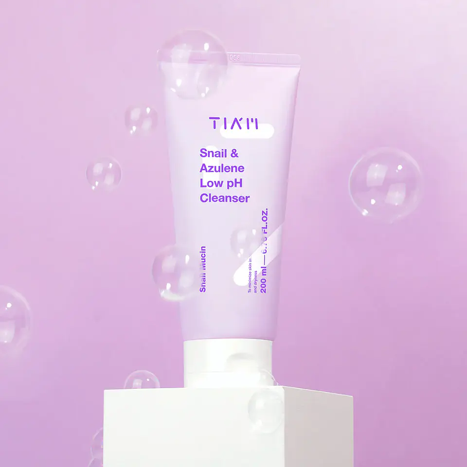 Snail & Azulene Low pH Cleanser (TIAM) -200ml  Limpiador rosácea pieles sensibles con baba de caracol y azuleno 12
