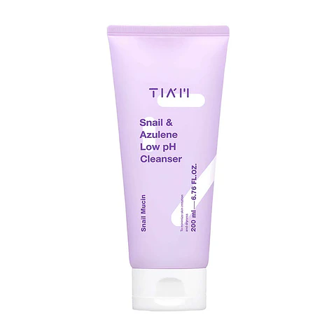 Snail & Azulene Low pH Cleanser (TIAM) -200ml  Limpiador rosácea pieles sensibles con baba de caracol y azuleno